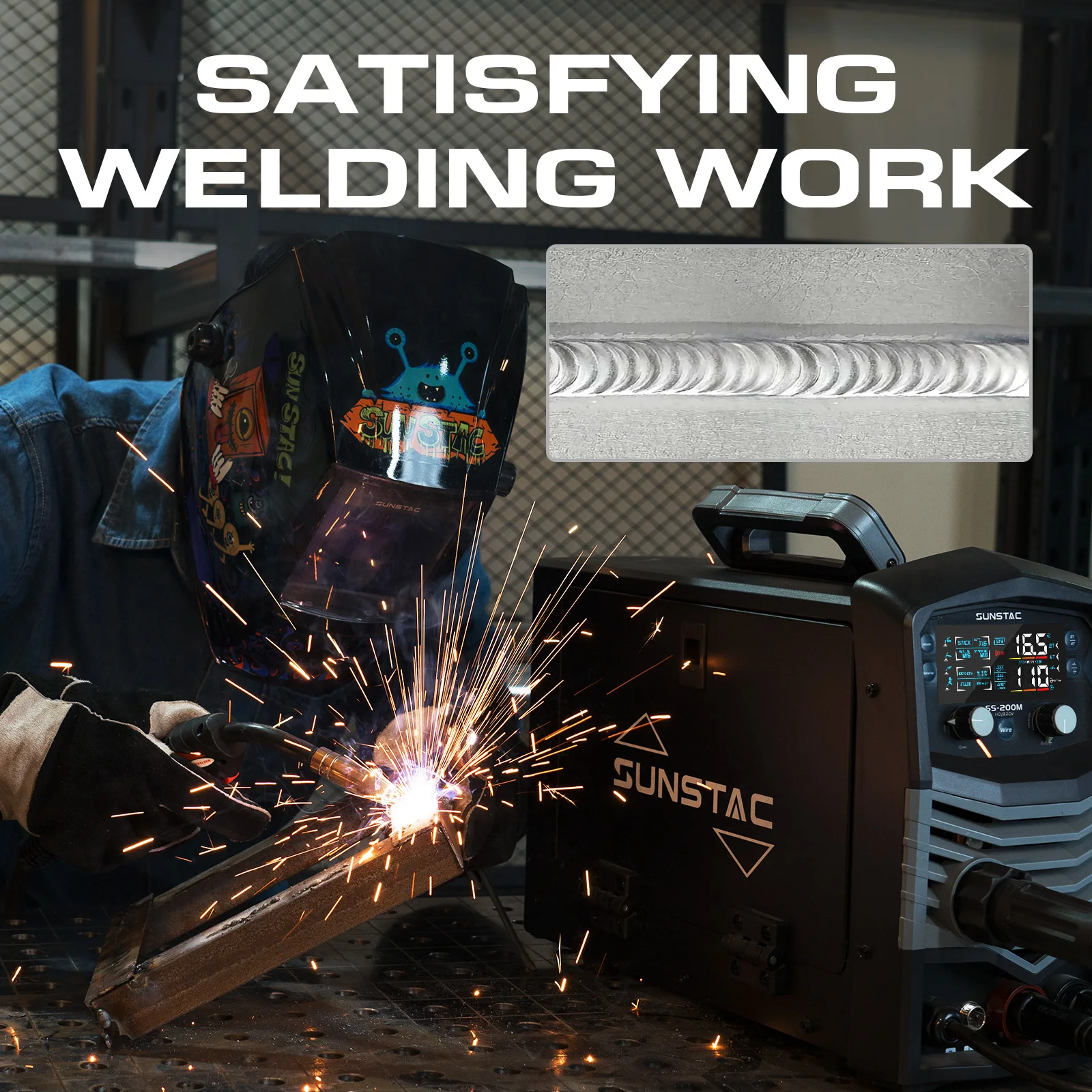 200A 110/220V 5-in-1 MIG Welder with Aluminum Spool Gun,Flux Core & Lift TIG, IGBT Synergic, Digital Display,Overload Protection