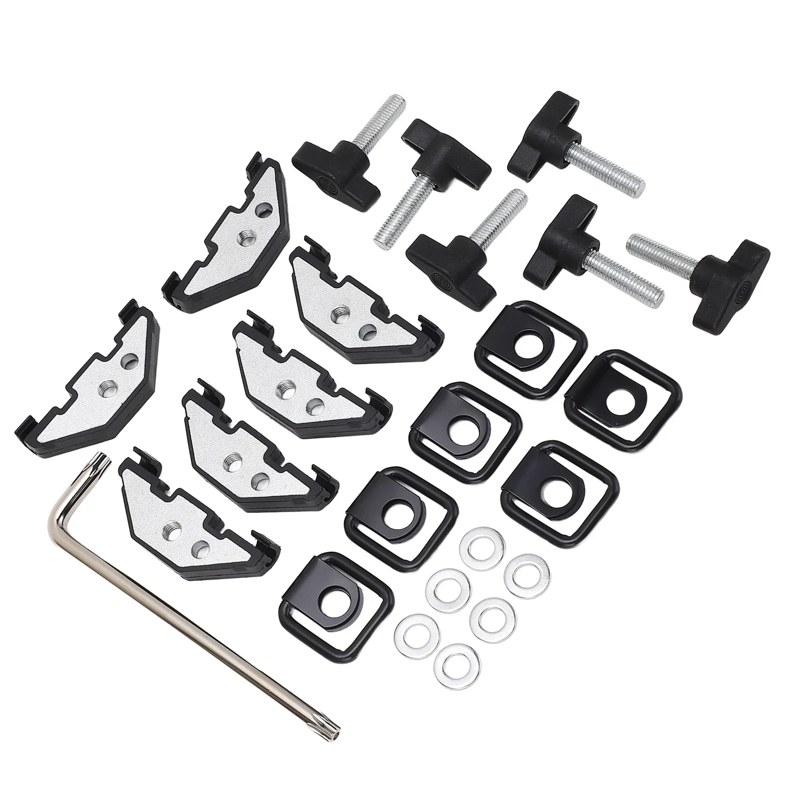 for Wrangler YJ TJ JK JKU 1995‑2018 Hard Top Bolts and Nut Clips Kit Quick Removal Fastener Thumb Screws With Tie Down D Rings