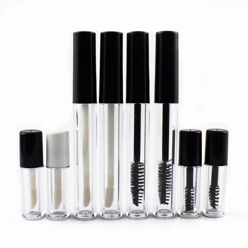 100pcs/lot 3ml 10ml Plastic Lip Gloss Bottle Small Lipstick Tube with Leakproof Inner Sample Cosmetic Container DIY