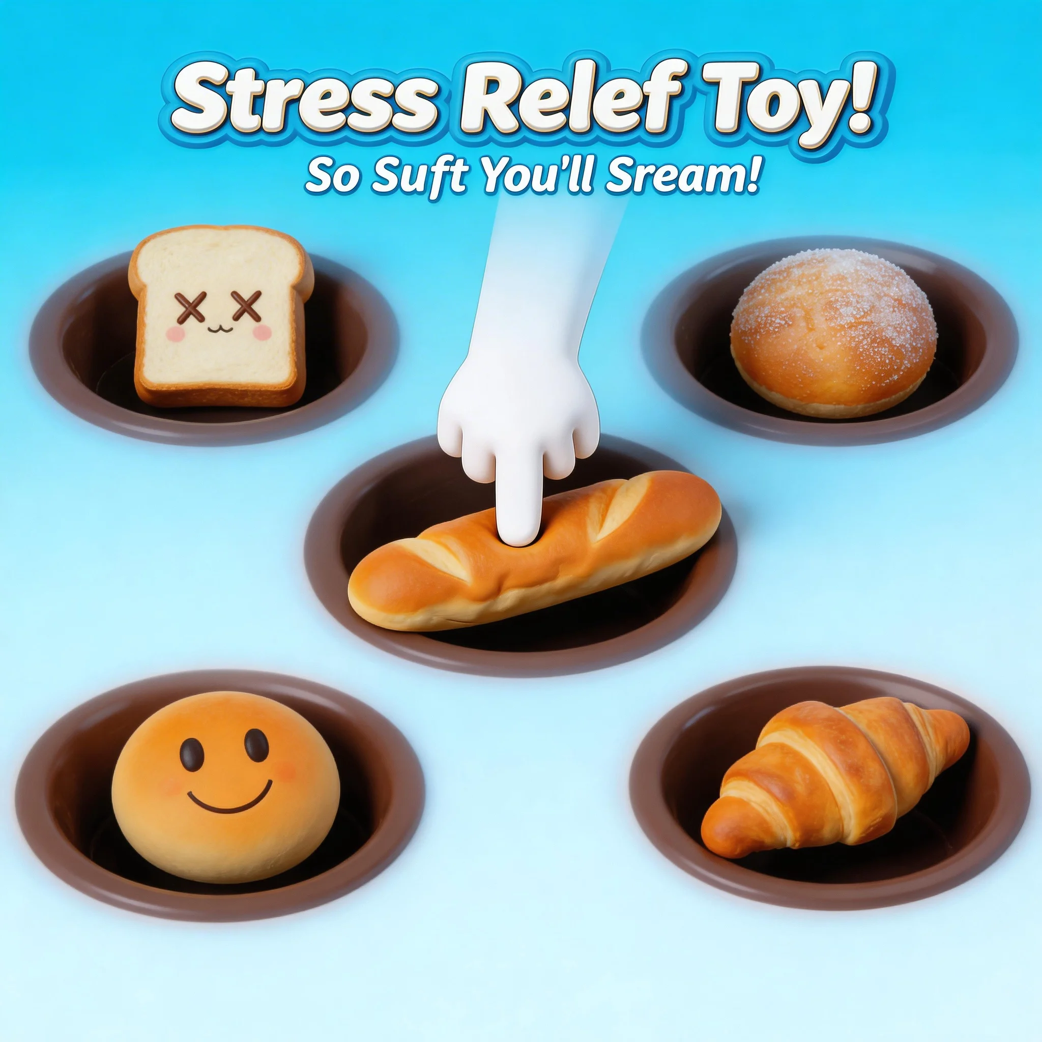 PU Fake Cake Bread Model Simulation Food Decor Photography Props Kids Pretend Play Toy Slow Rising Squeeze Stress Relief Toy