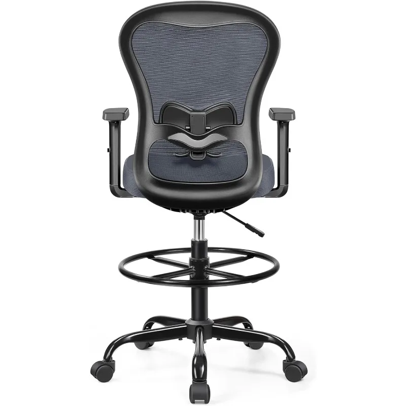 Drafting Chair Ergonomic Tall Office-Chair, High Back Breathable Mesh Desk Chairs