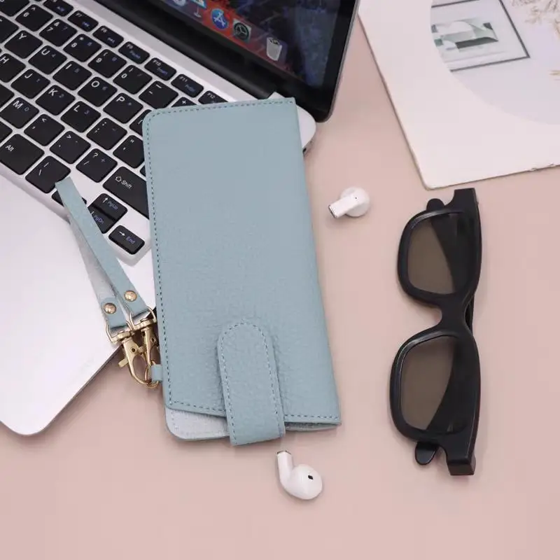 

Multifunctional Glasses Case Soft Leather Sunglasses Storage Bag Portable Hangable Pocket Cases Slim Travel Pouch For Sunglasses