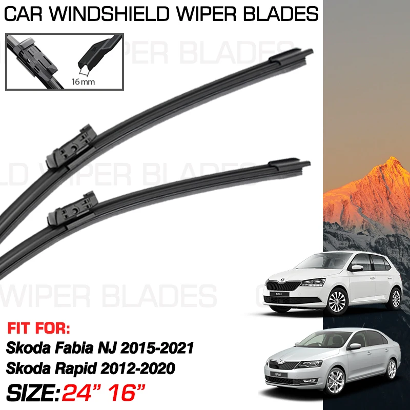 

Wiper Blades For Skoda Fabia Mk3 III NJ 2015-2021 2017 2016 Skoda Rapid Volkswagen Polo 2012-2020 2013 Accessorie Blades Brushes