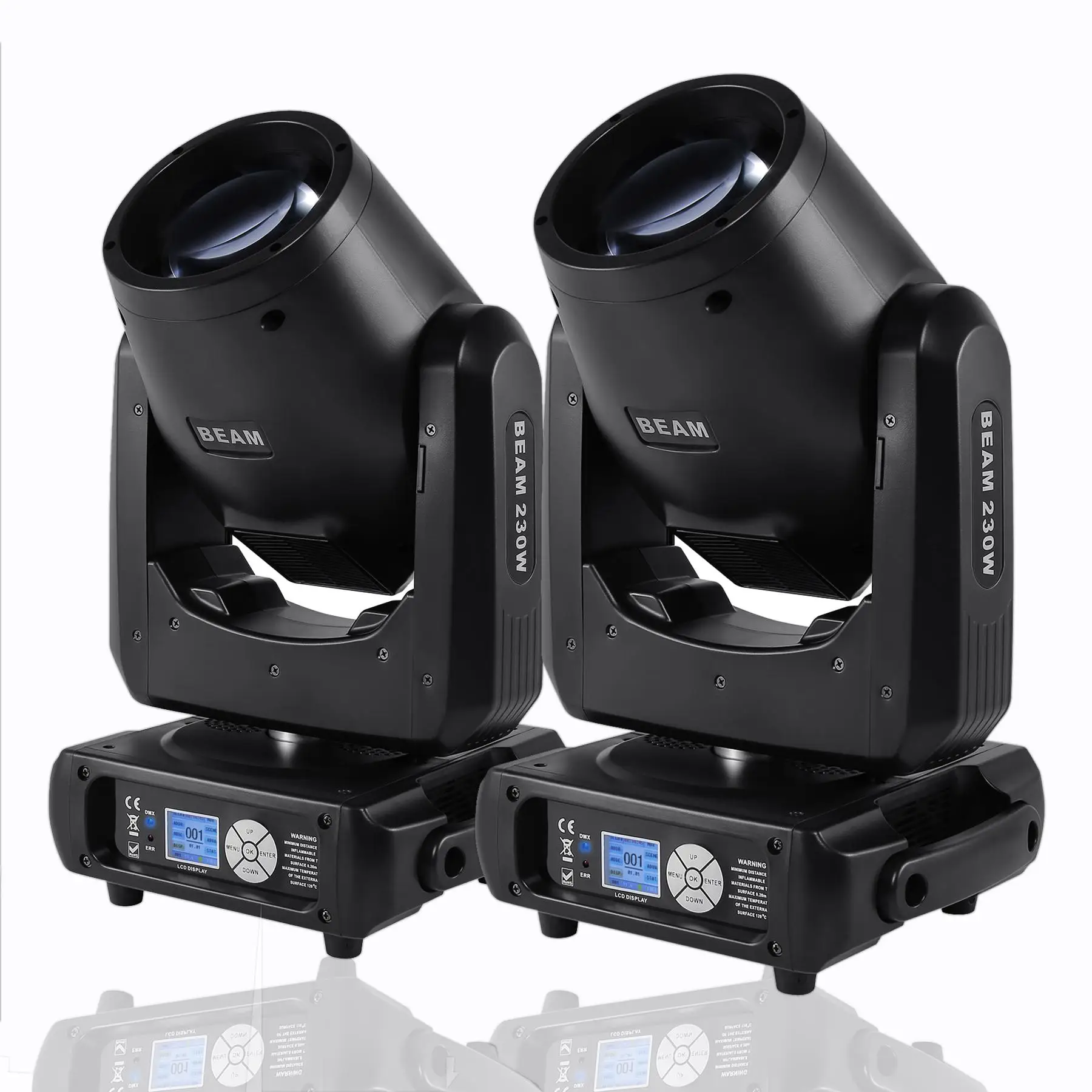 

Ridgeyard 7R 230W Beam Moving Head Light DJ Lights DMX512 Beam Zoom 8+16 Prisms W/14 Colors 14 Gobos Stage Lighting for Party