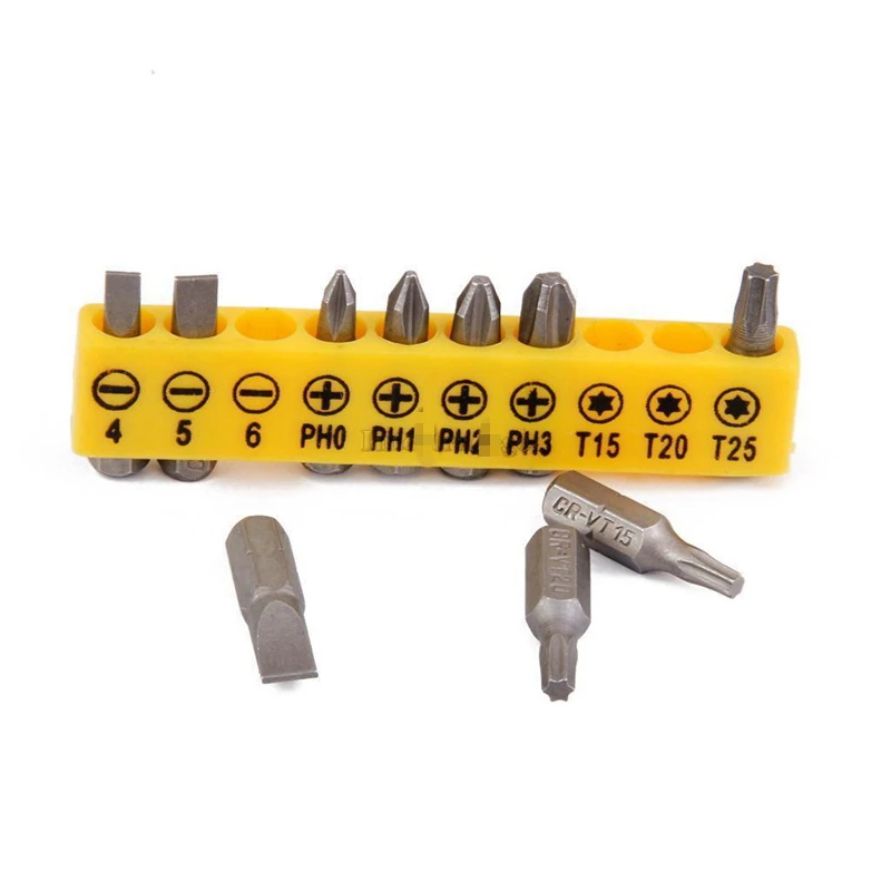 Binoax 295mm Electronics Drill Flexible Shaft Bits Extension Screwdriver Bit Holder with 10 Pcs Drive Screwdriver Bits