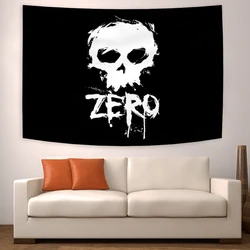 90x150 Zeros Skateboards Skull Black Tapestry Polyester Printed Home Or Outdoor Decoration Banner Tapestry Ft Flag Decor,Flag