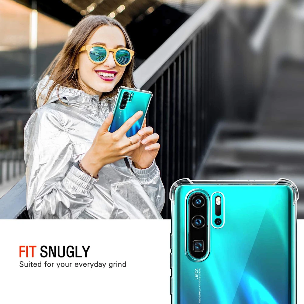 Odporne na wstrząsy silikonowe etui na telefon Huawei P30 P20 Pro Lite Clear Ultra Thin Back Cover dla P 20 30 P30Pro Transparent Shell Coque — zdjęcie produktu 6