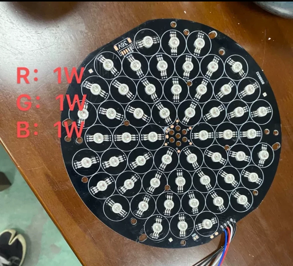 

Accessories for Stage Lighting Par Lights: 54 Three - in - One Lamp Bead Boards of LED High - Power Lumen - Imitating Type