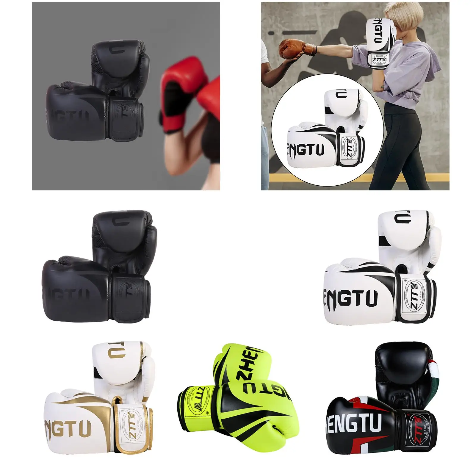 

Boxing Gloves Karate Sparring Gloves Adult for Punching Bag Fitness Sparring