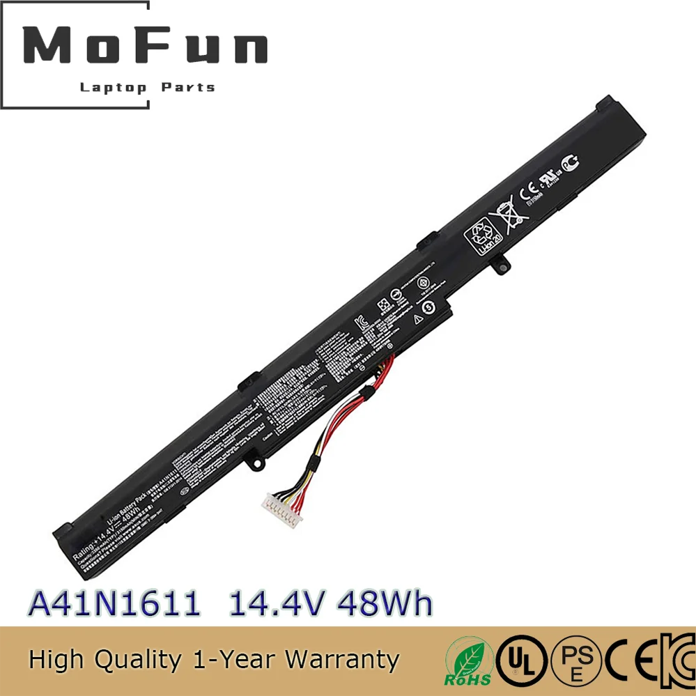 

A41N1611 14,4 В 48 Втч аккумулятор для ноутбука ASUS ROG GL553 GL553VW GL553VD GL553VE GL753V A41LP4Q 4INR19/66