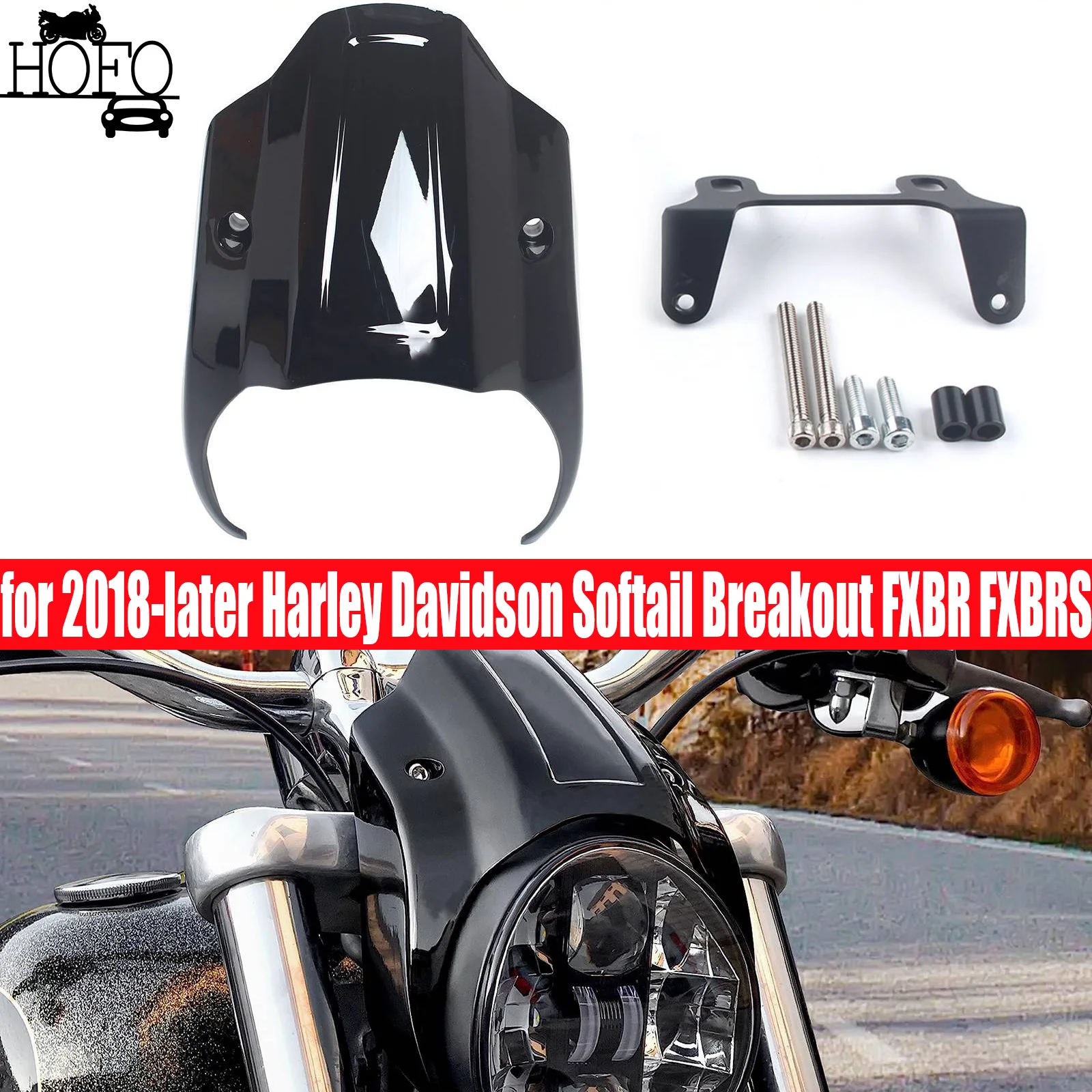 

Front Headlight Fairing Cover For Harley Softail Breakout FXBR FXBRS 2018-2023