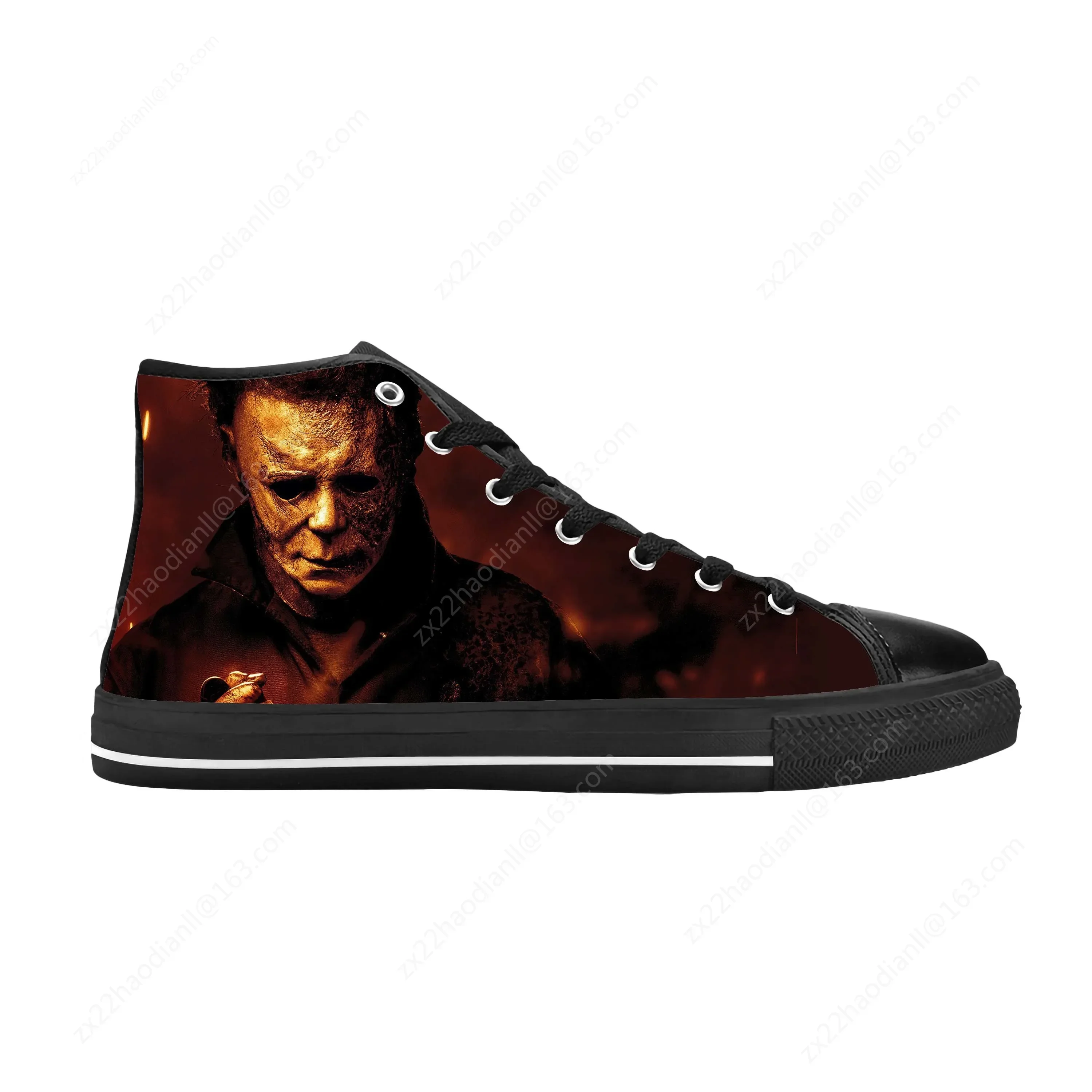 Myers Horror Scary Movie Gothic Halloween Michael Casual Cloth Shoes High Top Comfortable Breathable 3D Print Men Women Sneakers