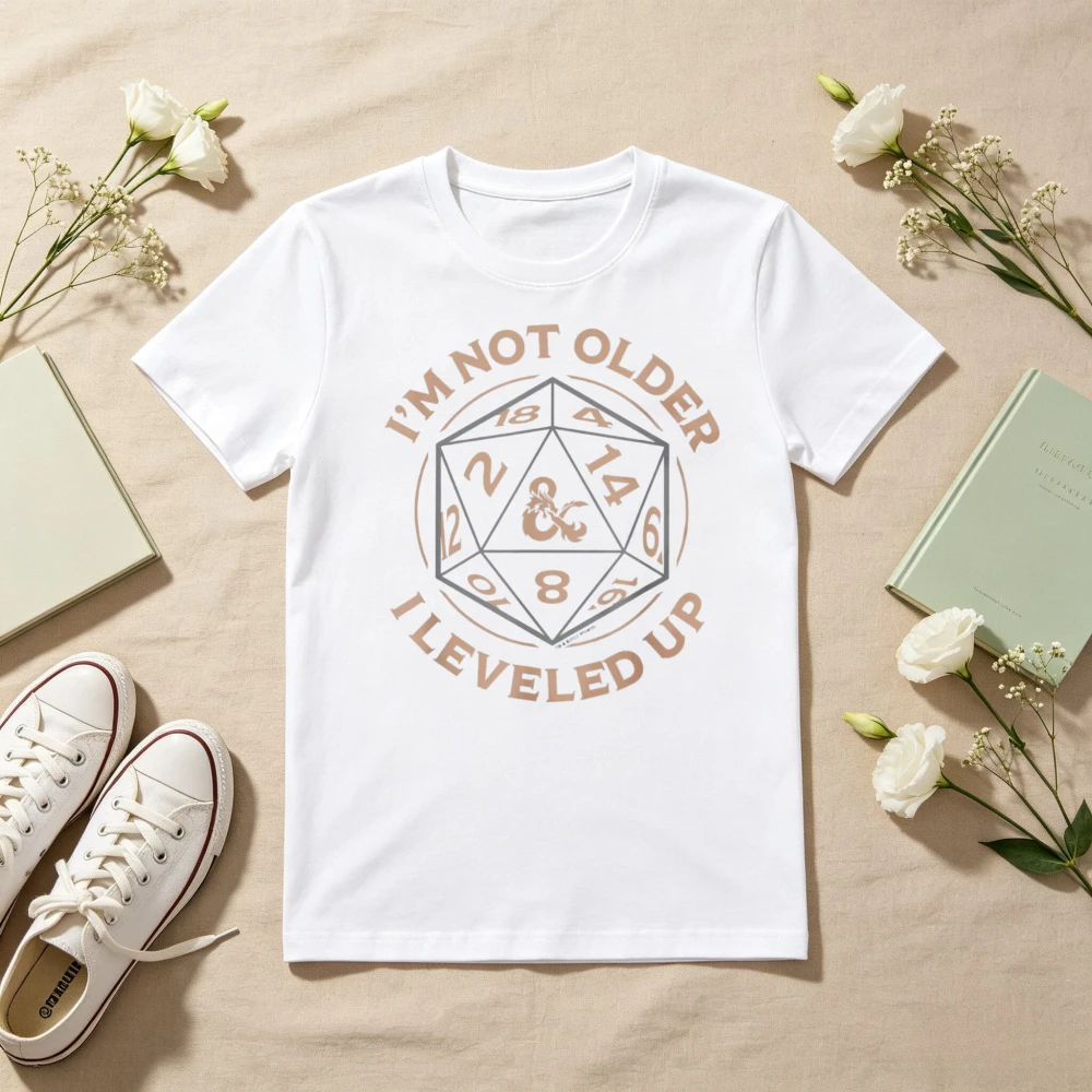BOARD RPG GAME Dungeons and Dragons Level Up T-Shirt Casual Fashion Loose Harajuku Tshirt Gift for Man Women Clothing