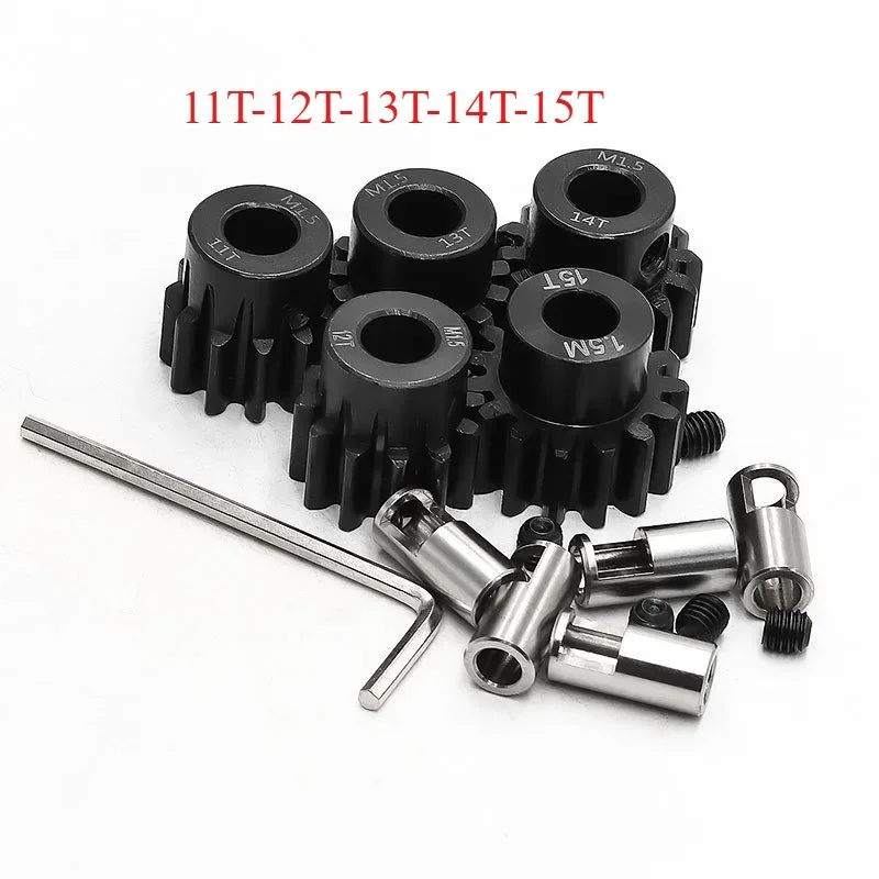 5pcs 1.5M Steel Motor Gear 8mm 11T 14T 15T 16T 21T 26T 28T 30T for TRXS X-MAXX XRT RC Car Upgrade Parts Accessories