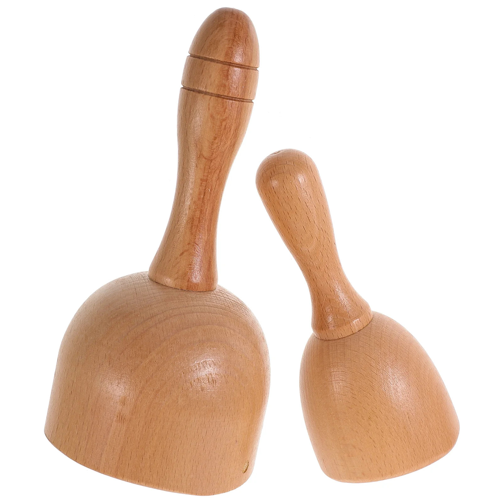 2 Pcs Massage Scraper Body Tool Cup Back Stretching Roller Massager For Muscle Home Wooden