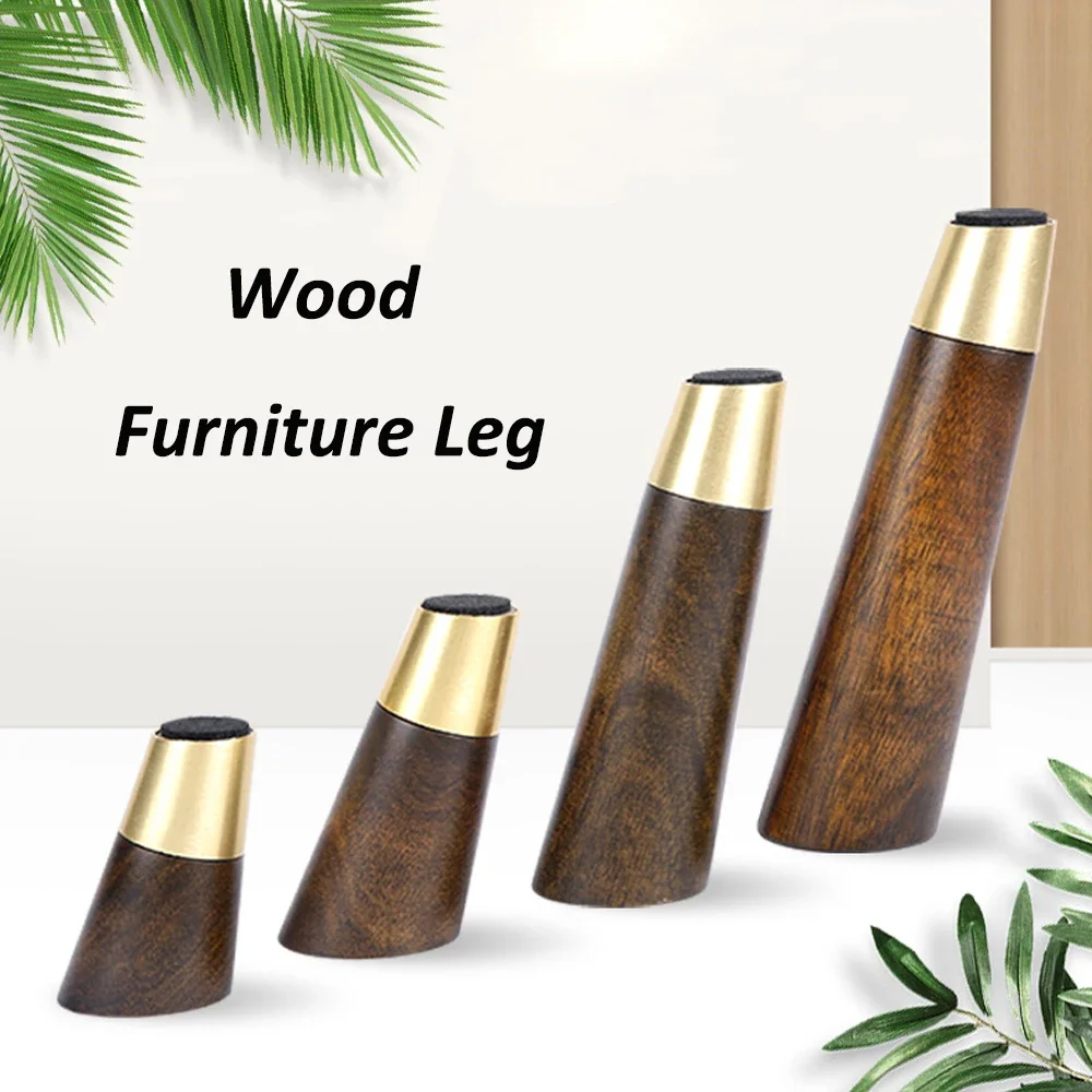 

4pcs Wood Furniture Legs Feet with Mount Accessories As Replacement for Sofa Bed Couch Table Cabinets Wooden Legs