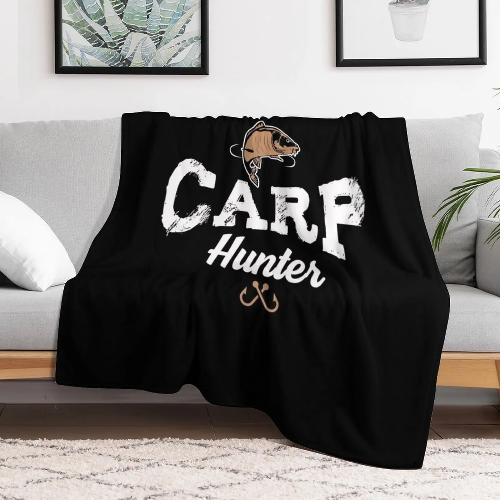 Carp hunter fisherman Throw Blanket heavy to sleep for sofa Sleeping Bag halloween Blankets