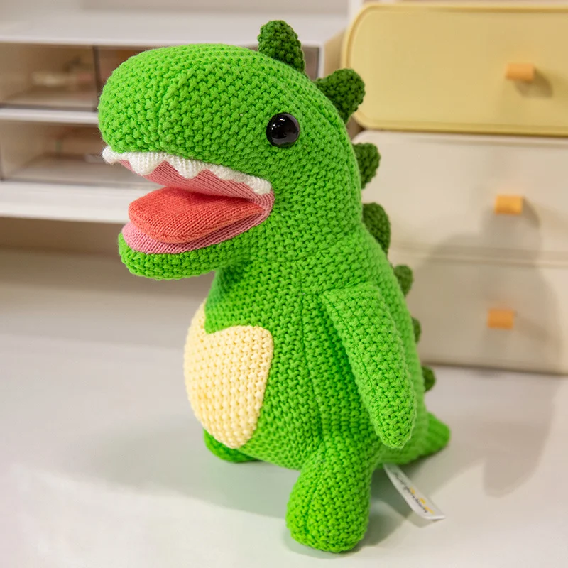 Jouets en peluche tricotés Kawaii, ours en peluche, lapin, éléphant, renard, dinosaure, poupée au Crochet, jouet éducatif apaisant pour enfants, accessoires de photographie