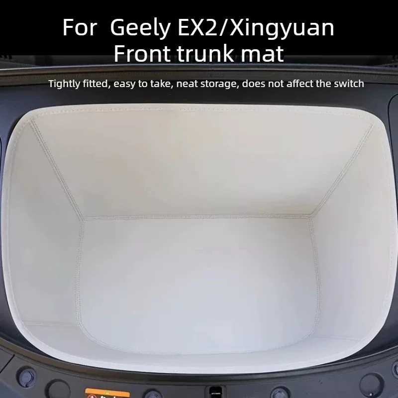 Car Front Trunk Mat Frunk Cargo Liner Waterproof Anti-Slip Protector Pad Front Storage Box Mat For Geely EX2/Xingyuan 2025-2026