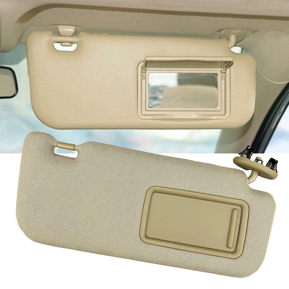 Car Interior Sun Visor With Mirror Grey Beige Sun Shade Left Right for Toyota Corolla 2007 2008 2009 2010 2011 2012 2013