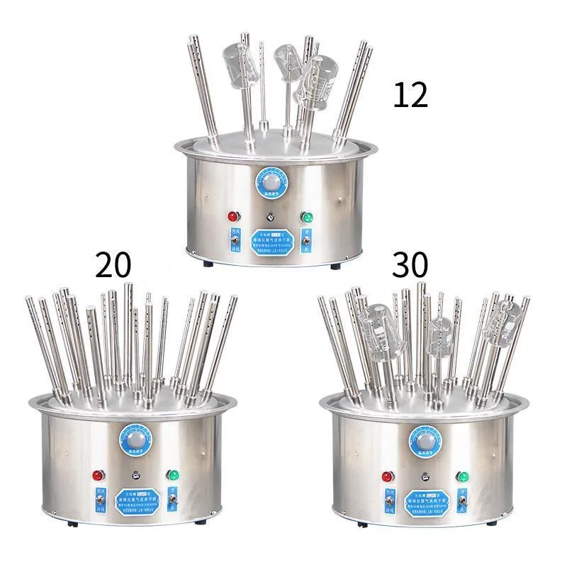Useful Stainless Steel Air Flow Dryer for Laboratory Glassware Flask Tube with 12/20/30 Ducts - Quick 8-10min Drying Time