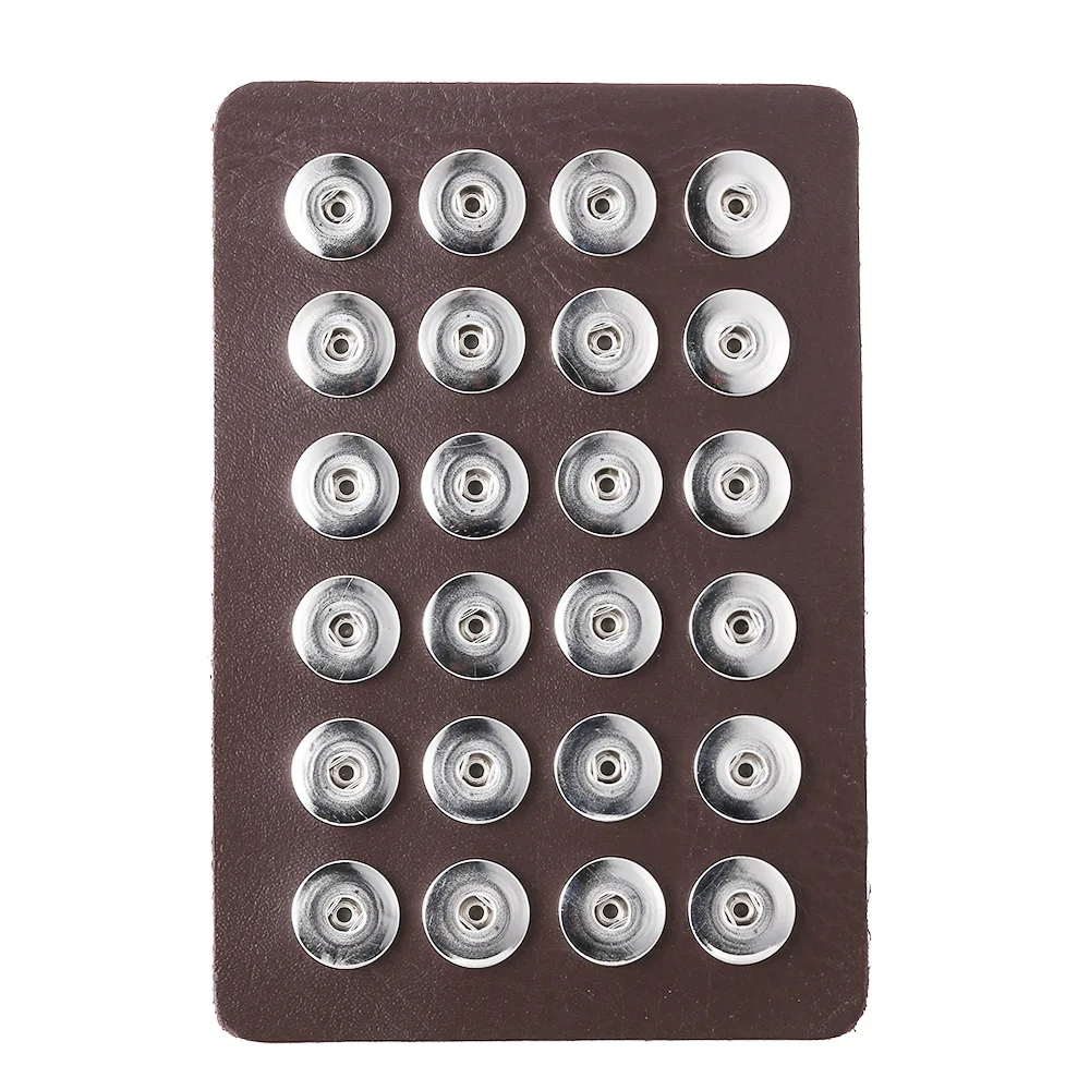 Pu Leather Display Doard Component Fit 12mm 18mm Snap Button For Bracelet Interchangeable Jewelry Women Accessorie Findings