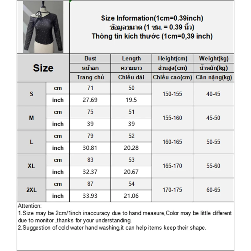 Camiseta de manga larga con lunares y lazo para mujer, top adelgazante y que abraza la figura con hombros descubiertos, Top corto y caliente para chica