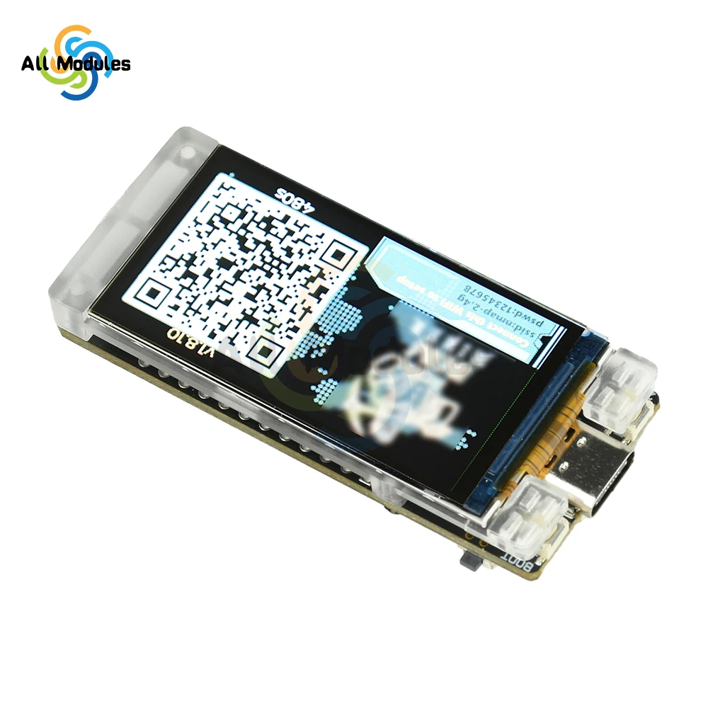 لوحة تطوير ESP32-R8 مع شاشة TFT مقاس 1.9 بوصة - وحدة T190 لحساب معدل التجزئة (388 كيلو هرتز/ثانية) WiFi BT & Type-C #2