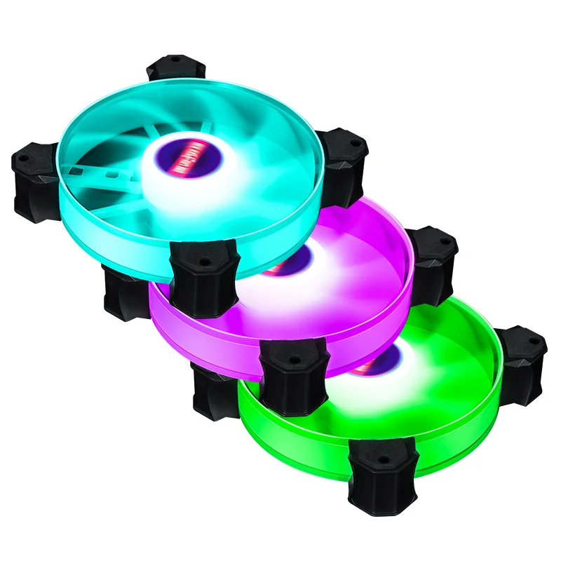 12cm Computer Case Fans High Performance Cooling Low Noise 3/4-Pin 1100 RPM Hydraulic Bearing Quiet Long Life Up to 40,000 Hours