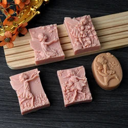 Flower Fairy Silicone Soap Mold DIY Elf Angel Girl Candle Resin Plaster Making Tool Geometry Chocolate Mould Home Decor Gifts