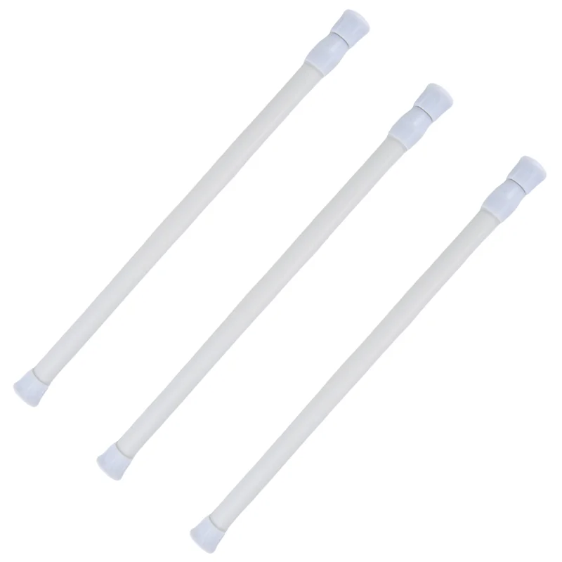 

A34R Комплект из 3 регулируемых выдвижных небольших натяжных стержней от 11,8 до 19,7 дюймов, белый