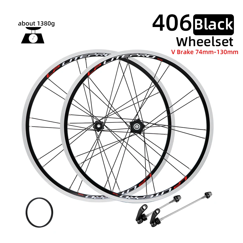 20インチ折りたたみ自転車ホイールリム451 406アルミ合金74-130mm