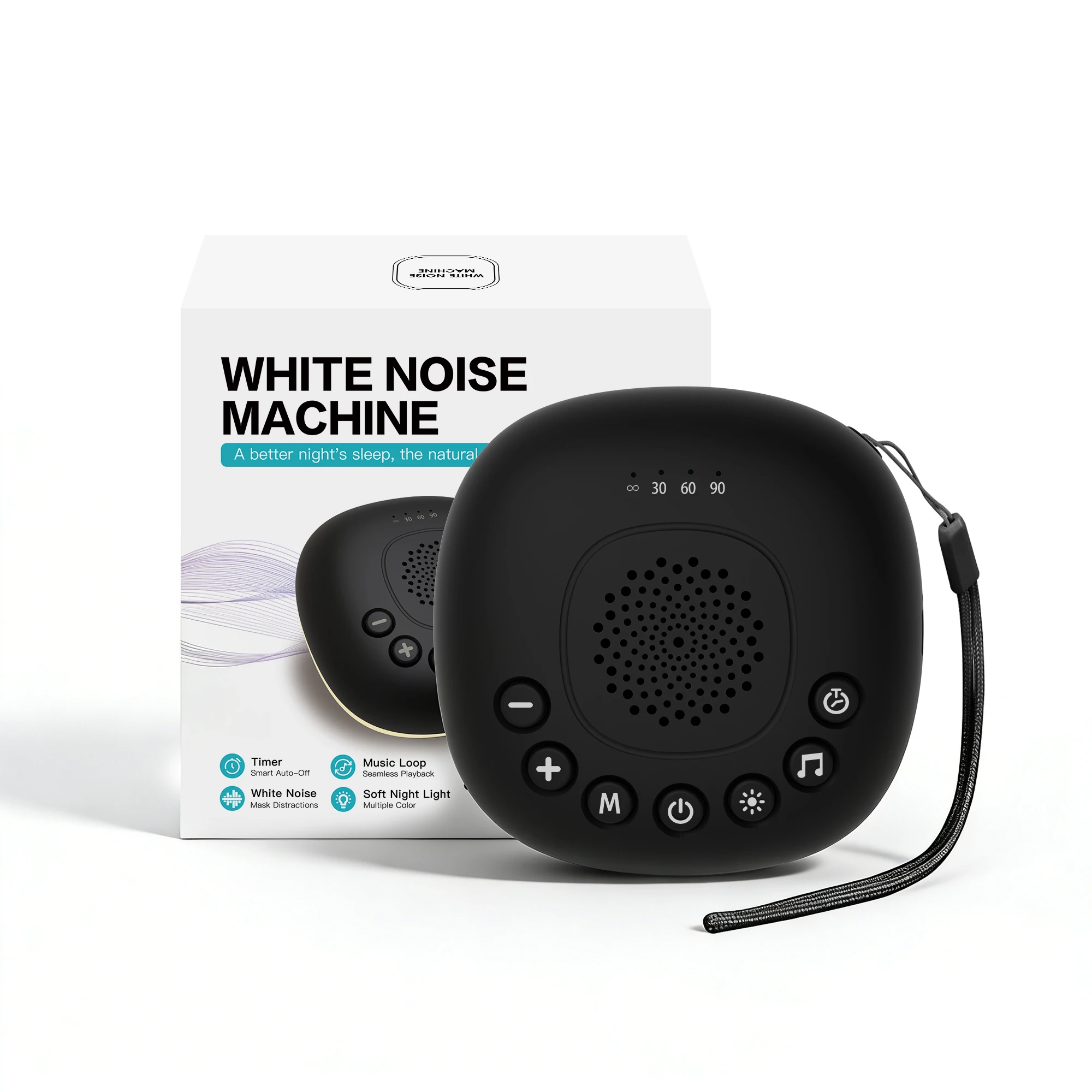 White Noise Machine Baby - Mesin White Noise Portabel 24 Suara