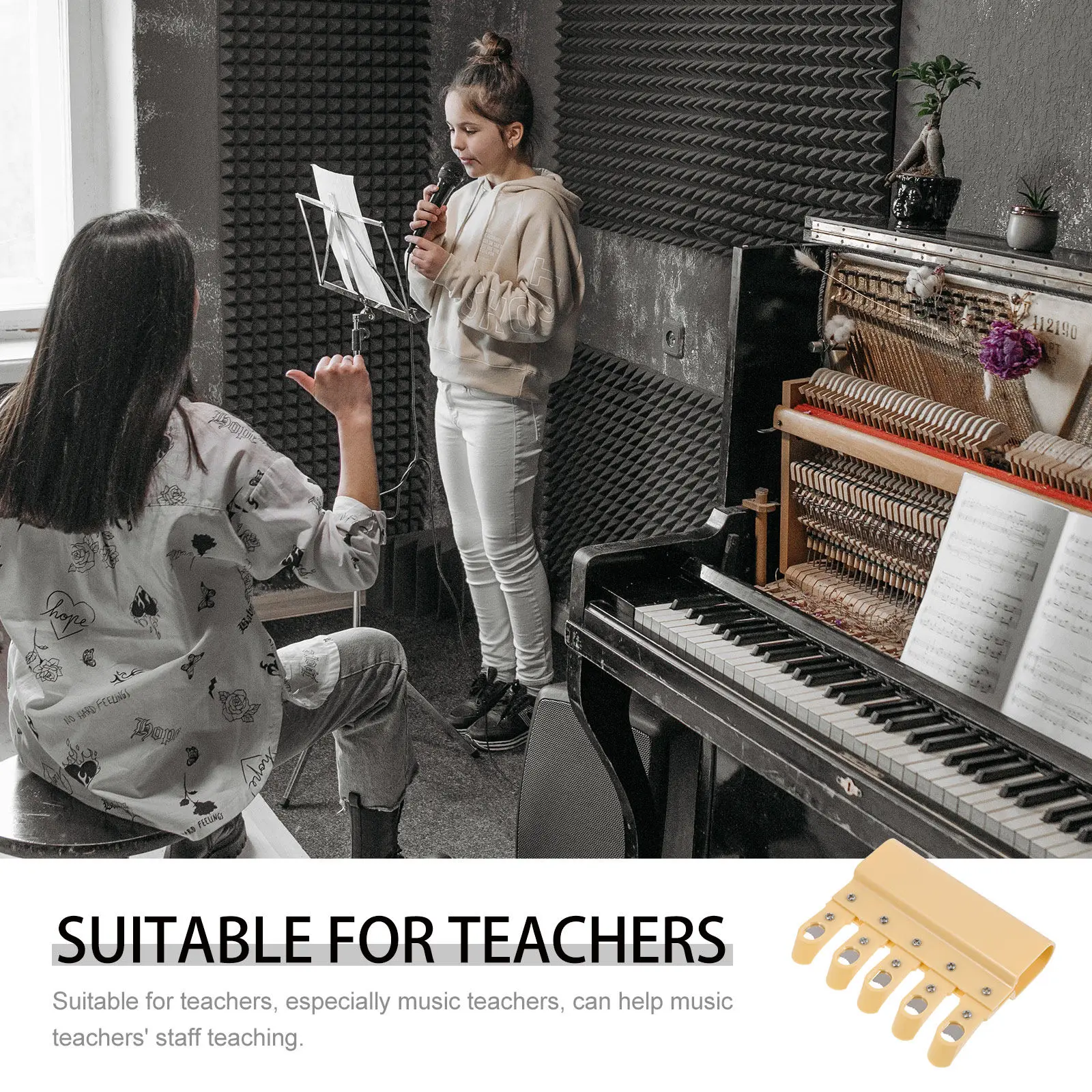 1Pcs Staff Drawing Tool Yellow Plastic Staff Scribe Portable Blackboard Painting Tool Music Teacher Education Supply