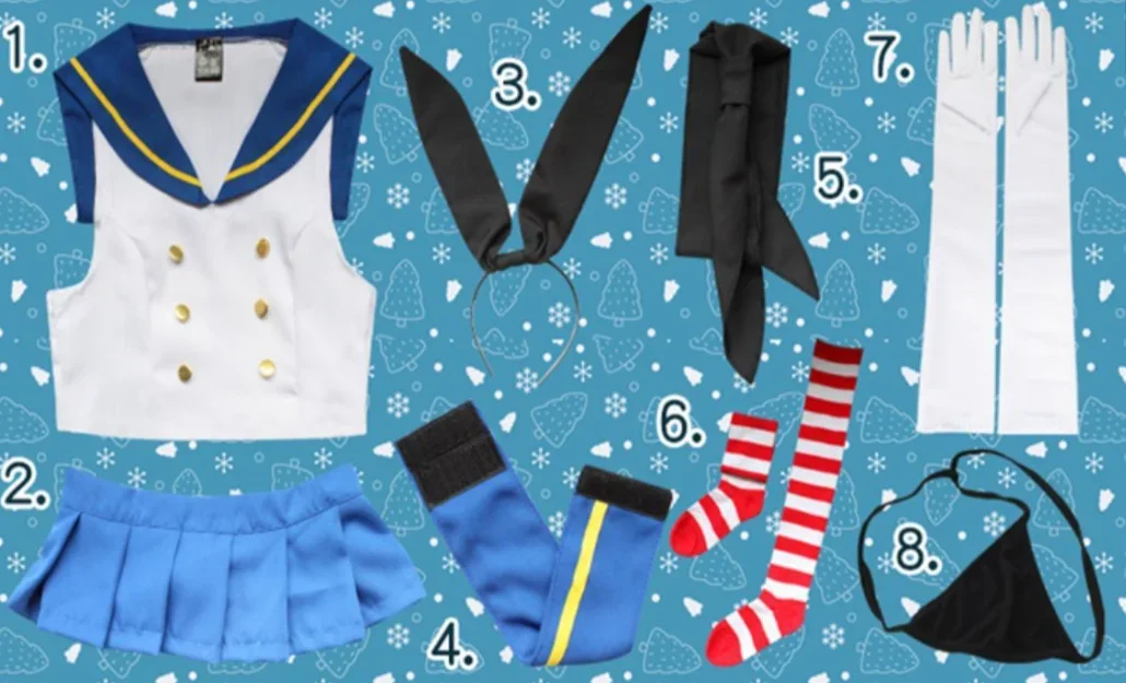 Shimakaze Cosplay Anime Kantai Collection Shimakaze Cosplay Costume Girl's Uniforms wig Sailor Dress Suit Halloween Party - Image 6
