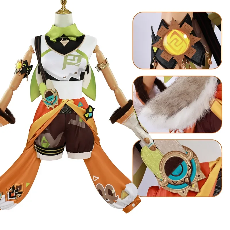 MN1 en STOCK Kachina Cosplay disfraz juego Genshin Impact Kachina Cosplay traje conjunto completo Anime carnaval Comic Con Pr8/yG