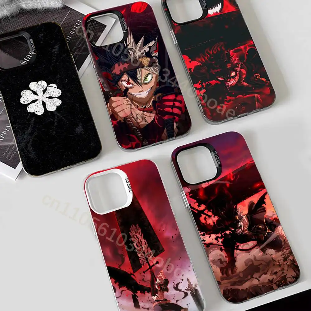 

C-Clover Asta Black Phone Case For iPhone 17,16,15,14,13,12,11,Pro,Max,Plus Shockproof Cover