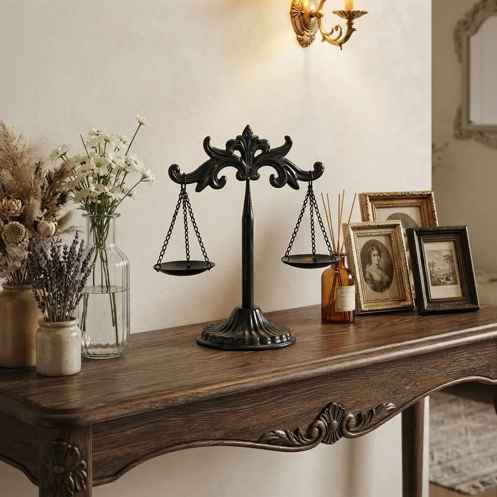Iron Vintage Iris Flower Balance Ornament, European Classical Decorative Props, Tabletop Art Decoration, Studio Still Life Shooting Props, Vintage Photo Scene Setup, Home Decoration, Vintage Iron Balance Ornament, European Nostalgic Style Desktop Decoration, Cafe Restaurant Bookstore Decoration Props, Classical Art Decoration, Photography Props, Unique Home Decor Items