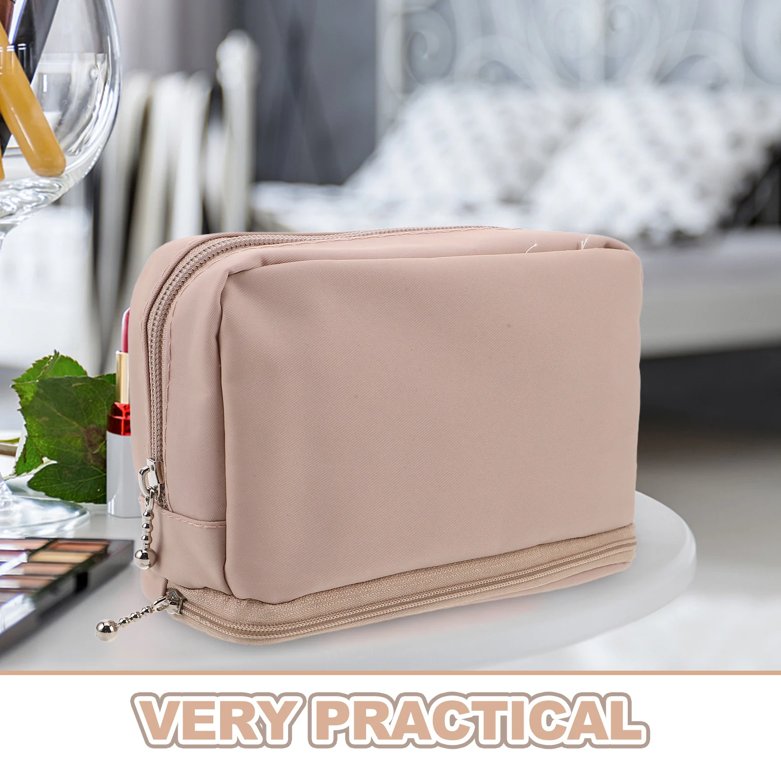 Torebka na pędzle do makijażu, smukła, przenośna, podróżna, organizer, nylonowa saszetka dla kobiet, mała kosmetyczka, wielofunkcyjna.