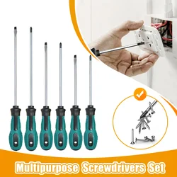 Mini Multipurpose Handle Screwdrivers Set With Magnetic Insulated Security Repair Hand Tools Cross/Straight Type Screw Driver