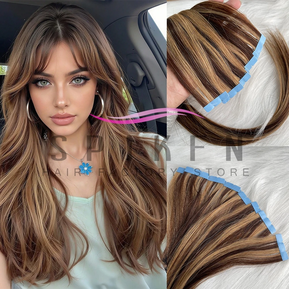 SPIKFN Mini Tape In Human Hair Extensions 12
