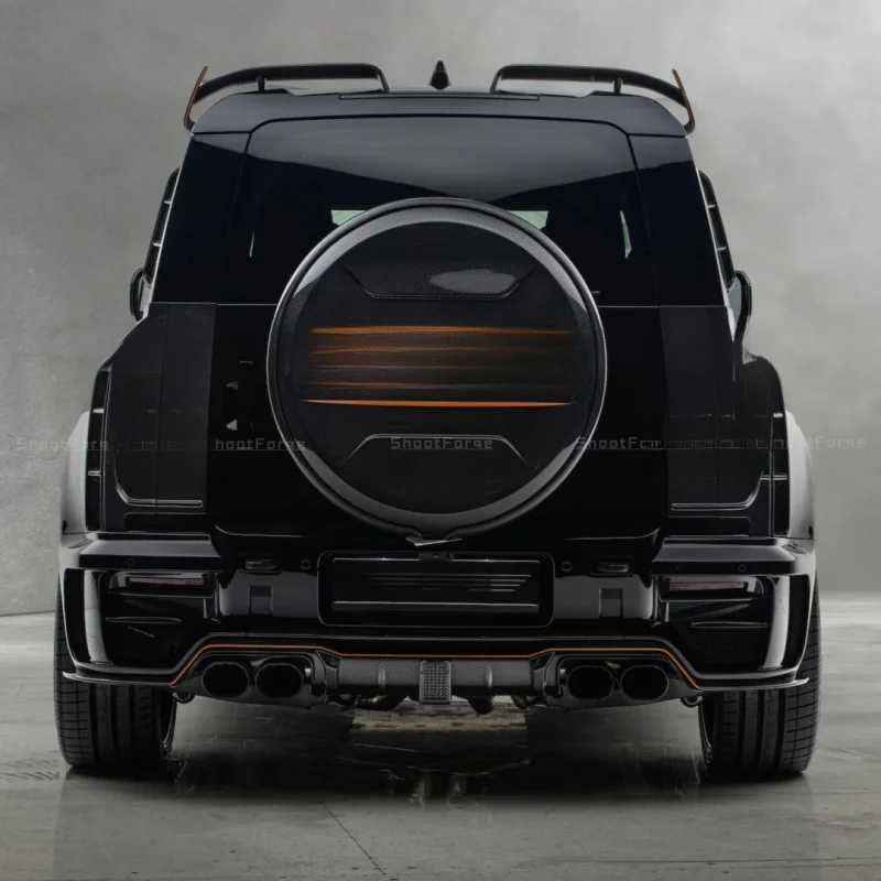 Dry Carbon Front Lip Side Skirt Rear Lip Rear Wing Wide Body Kit Full Set Polished Finish for 2020+ Defender