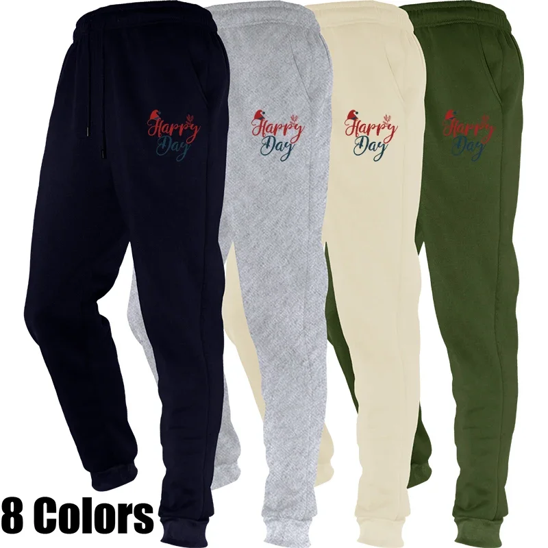

New Autumn Winter Printed Men's Gym Joggers Breathable Sweatpants for Running Casual Sport Fitness Trousers