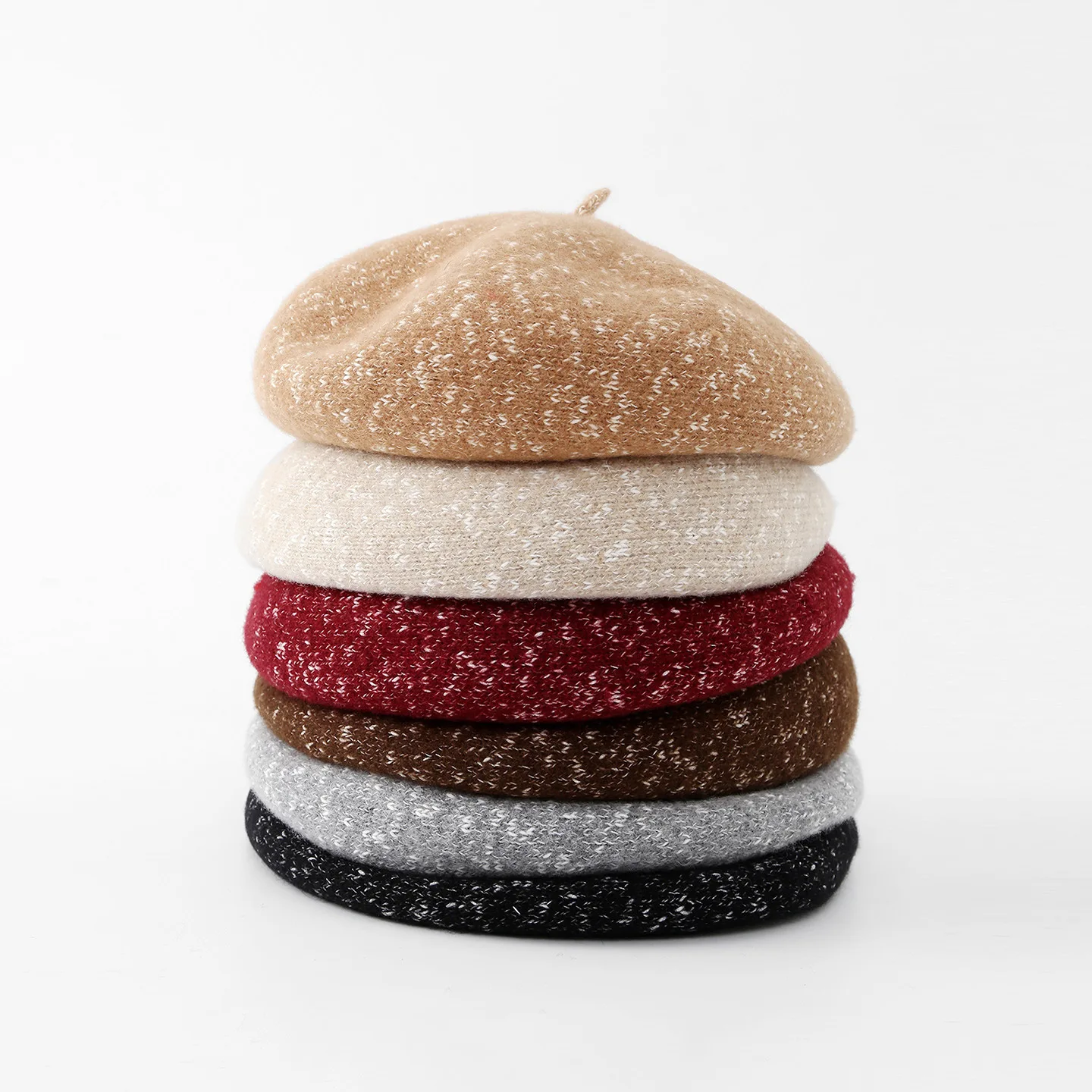 

Модный разноцветный вязаный берет с блестками Берет в форме цветка Повседневная универсальная кепка художника Студенческая шапка с тыквой