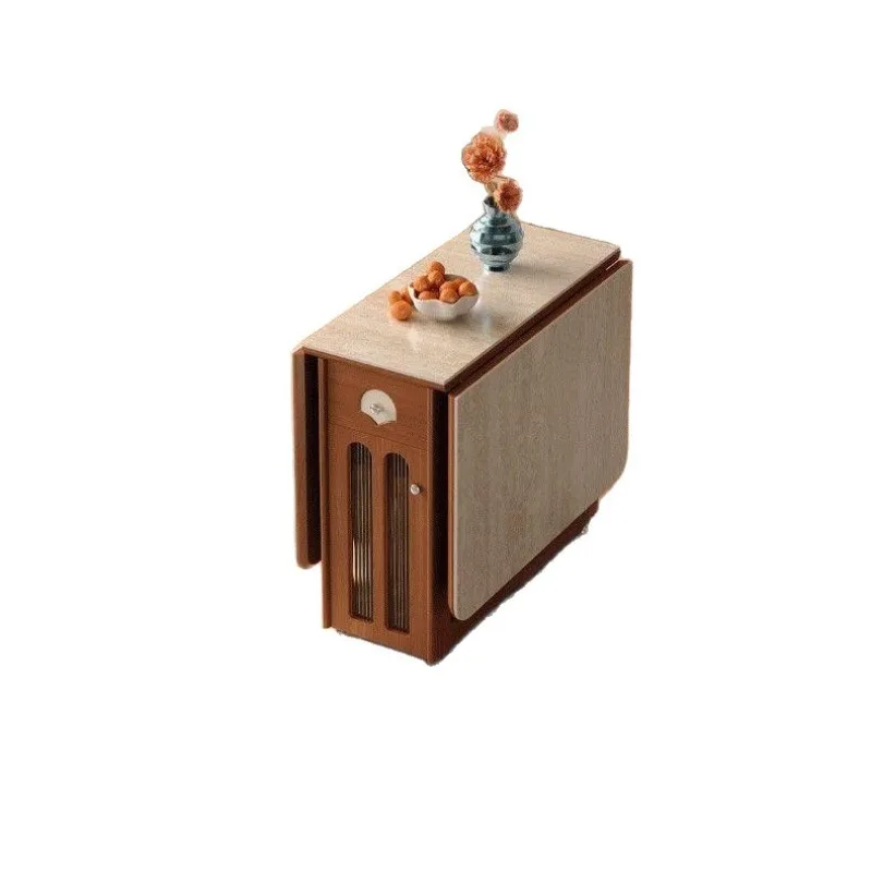 

Folding dining table small apartment retractable square reliable wall storage antique dining table and chair combination