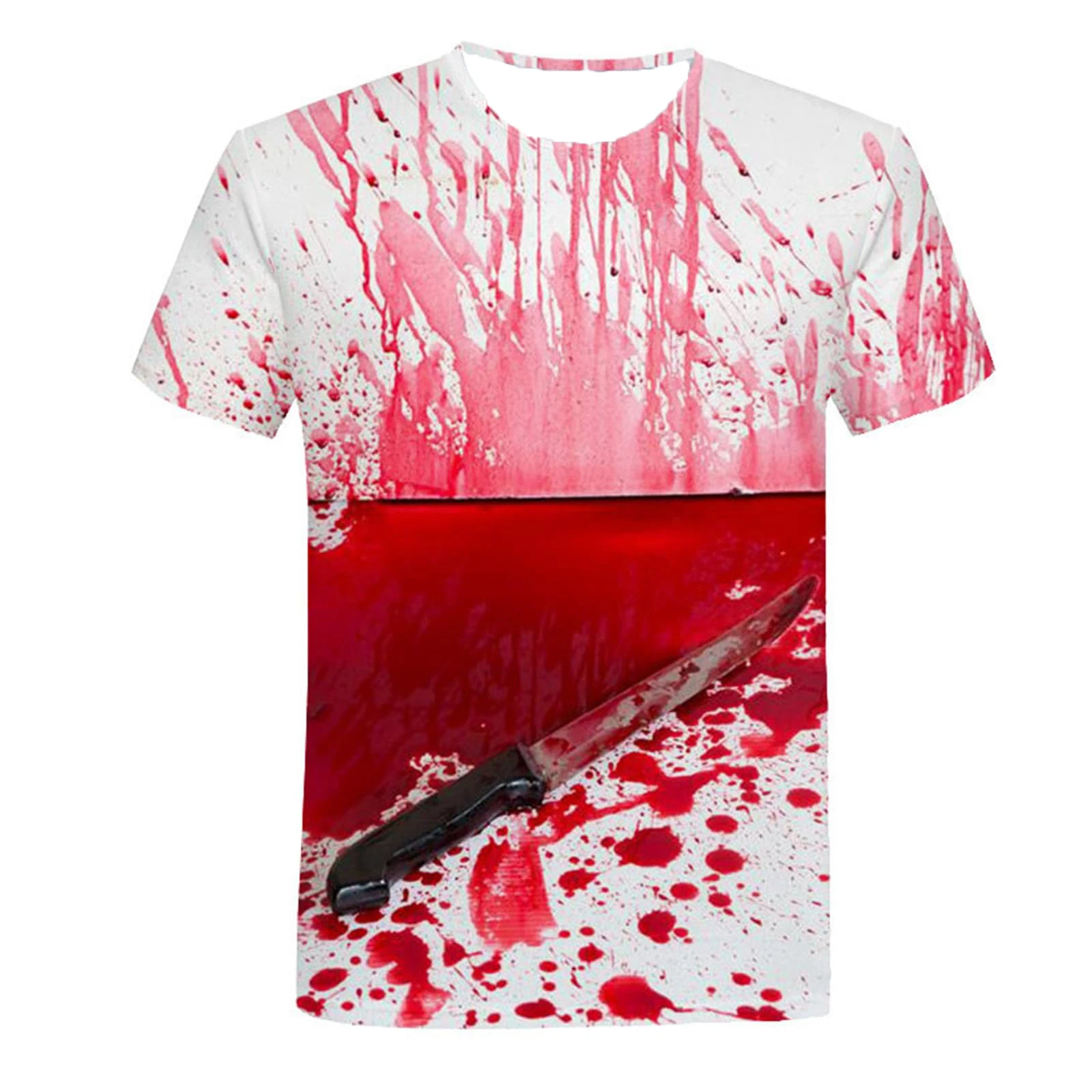 Summer Halloween Horror Bloody 3D Print T-Shirts Men Women Short Sleeve T Shirt Oversized Harajuku Y2k Tees Tops Kids Clothing