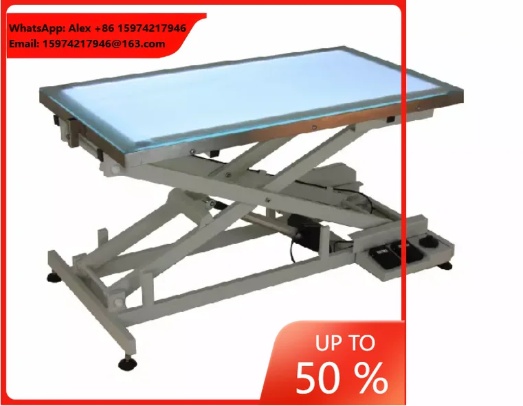 Electric LED Light Stainless Steel Hydraulic Lifting Dog Grooming Table FT-829 120x60cm Height Adjustable Pet Beauty Salon Set