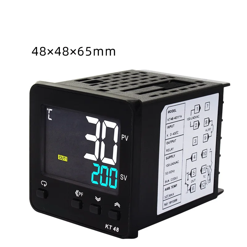 KT48   48*48 Relay SSR dual output  multiple input LCD Intelligent PID temperature controller