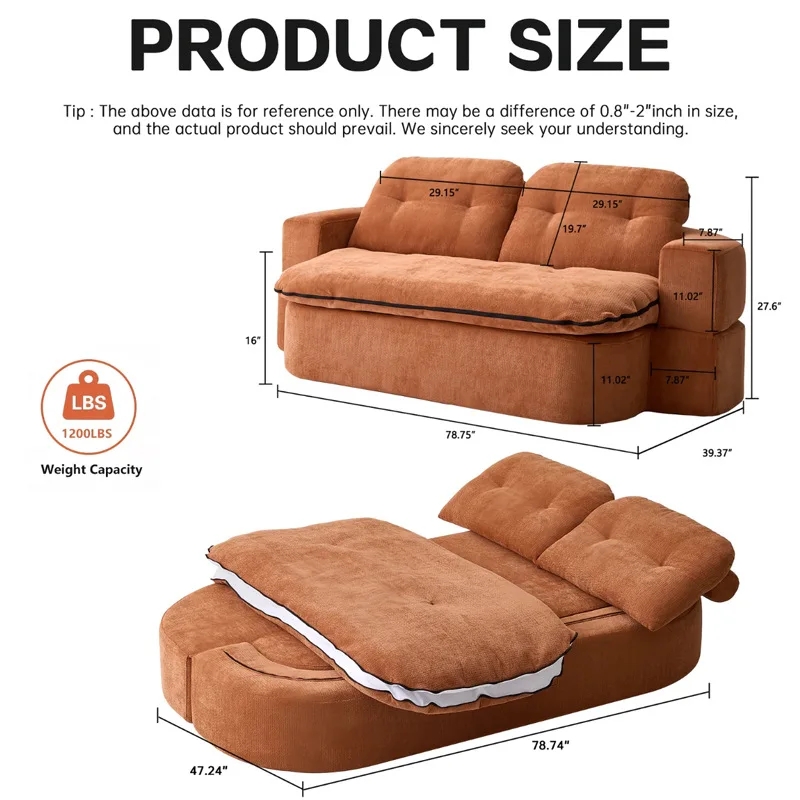 Compression-Foldable Kangaroo Sofa,Boneless Sponge Design,Vacuum-Packed Portable Floor Sofa,Pets&Adults,Abstract Pattern