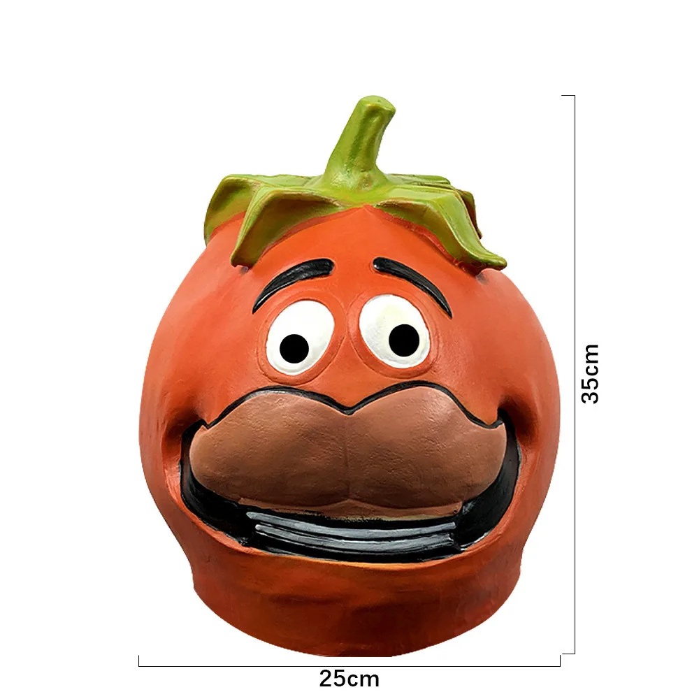 Realistische Tomaten-Vollkopf-Latexmaske - Erwachsenen-Gemüse-Cosplay-Maske für Halloween-Maskerade Kostümparty-Requisiten – Detail 4